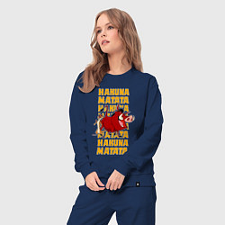 Костюм хлопковый женский Акуна матата Тимон и Пумба - Король лев, цвет: тёмно-синий — фото 2