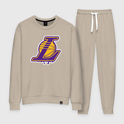 Костюм хлопковый женский Lakers team, цвет: миндальный