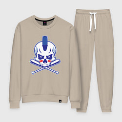 Костюм хлопковый женский Punk baseball, цвет: миндальный