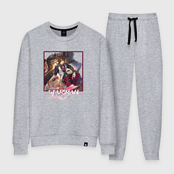 Костюм хлопковый женский Галлахер, цвет: меланж