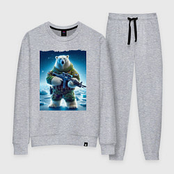 Костюм хлопковый женский Polar bear - special forces, цвет: меланж