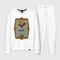 Костюм хлопковый женский Чиловый пацык, цвет: белый