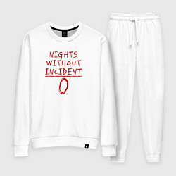 Костюм хлопковый женский Ночи без происшествий 0, цвет: белый
