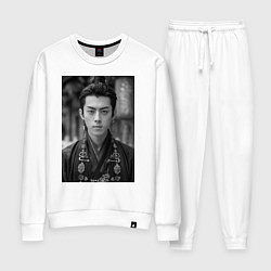 Костюм хлопковый женский Dylan Wang актер, цвет: белый