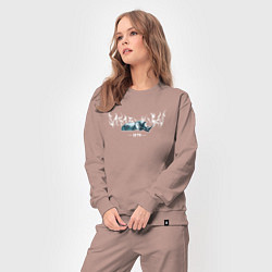 Костюм хлопковый женский Rhino vibe, цвет: пыльно-розовый — фото 2