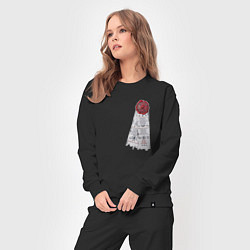 Костюм хлопковый женский Печать космодесантника, цвет: черный — фото 2