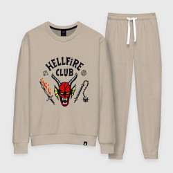 Костюм хлопковый женский Stranger things - hellfire club, цвет: миндальный