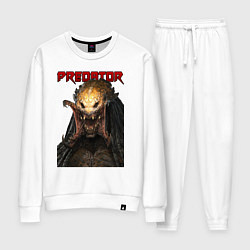 Костюм хлопковый женский Predator scream, цвет: белый