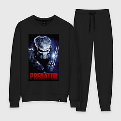 Костюм хлопковый женский Predator in the helmet, цвет: черный