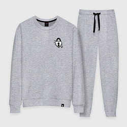 Костюм хлопковый женский Сердце под замком, цвет: меланж