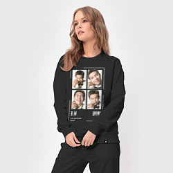 Костюм хлопковый женский Namjoon bts 4cut, цвет: черный — фото 2