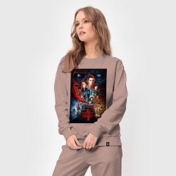 Костюм хлопковый женский Stranger Things 4, цвет: пыльно-розовый — фото 2