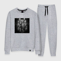 Костюм хлопковый женский Слипкнот группа, цвет: меланж
