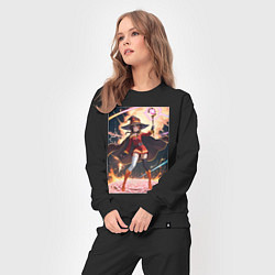 Костюм хлопковый женский Мегумин колдует взрывную магию, цвет: черный — фото 2