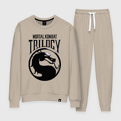 Костюм хлопковый женский Mortal kombat trilogy, цвет: миндальный