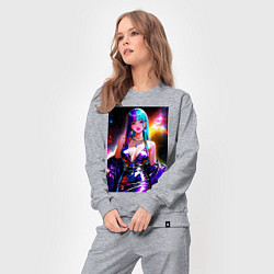 Костюм хлопковый женский Девушка поп идол, цвет: меланж — фото 2