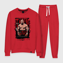 Костюм хлопковый женский Майк Тайсон мировой бокс, цвет: красный