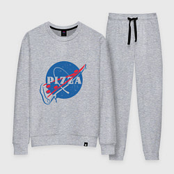 Костюм хлопковый женский Пицца, цвет: меланж