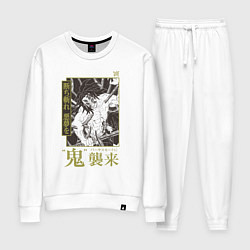 Костюм хлопковый женский Кокушибо Тсугикуни - демон, цвет: белый