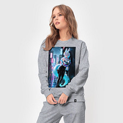 Костюм хлопковый женский Лиса наемник в стиле Cyberpunk, цвет: меланж — фото 2