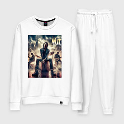 Костюм хлопковый женский Rolling Stones - Mick Jagger, цвет: белый