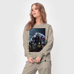 Костюм хлопковый женский Робот в стиле Horizon, цвет: миндальный — фото 2