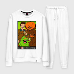 Костюм хлопковый женский Ghostbuster - Peter Slimer Pumpkinhead, цвет: белый