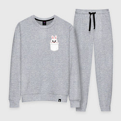 Костюм хлопковый женский Leebit in pocket, цвет: меланж