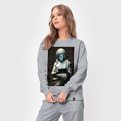 Костюм хлопковый женский Античная статуя с планшетом, цвет: меланж — фото 2