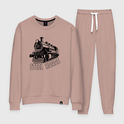 Костюм хлопковый женский Паровоз в перспективе, цвет: пыльно-розовый
