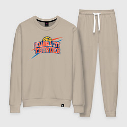 Костюм хлопковый женский NBA Oklahoma, цвет: миндальный