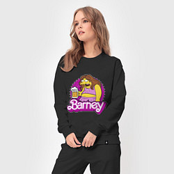 Костюм хлопковый женский Barney with beer, цвет: черный — фото 2
