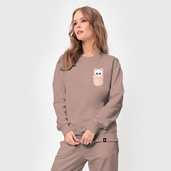 Костюм хлопковый женский Jiniret in pocket, цвет: пыльно-розовый — фото 2