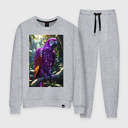 Костюм хлопковый женский Попугай из драгоценных камней, цвет: меланж