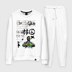 Костюм хлопковый женский Che Guevara граффити, цвет: белый