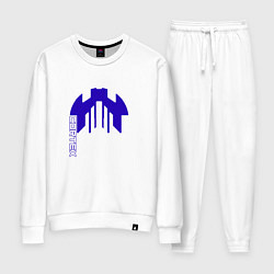 Костюм хлопковый женский Cortex синий aneurism iv, цвет: белый