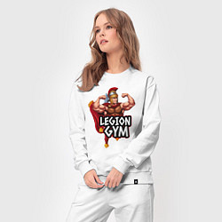 Костюм хлопковый женский Legion gym, цвет: белый — фото 2