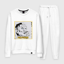 Костюм хлопковый женский Volfovich Art Black coin, цвет: белый