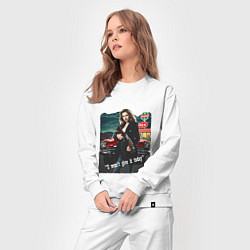 Костюм хлопковый женский I wont give it today, цвет: белый — фото 2