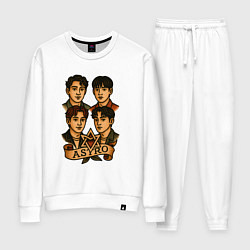 Костюм хлопковый женский Astro в стиле тату, цвет: белый