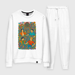 Костюм хлопковый женский Astro психоделика, цвет: белый