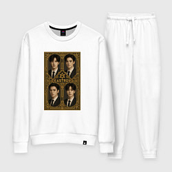 Костюм хлопковый женский Astro золотая рамка, цвет: белый