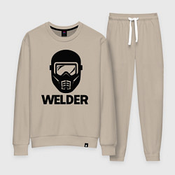 Костюм хлопковый женский Маска сварщика, цвет: миндальный