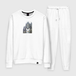 Костюм хлопковый женский Зайяц турист, цвет: белый