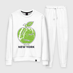 Костюм хлопковый женский Сity of New York, цвет: белый
