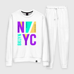 Костюм хлопковый женский Районы в городе Нью-Йорк, цвет: белый