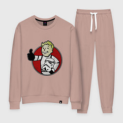 Костюм хлопковый женский Vault storm trooper, цвет: пыльно-розовый