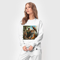 Костюм хлопковый женский Друзья грузинского витязя, цвет: белый — фото 2