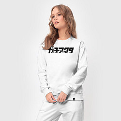 Костюм хлопковый женский Gachiakuta japanese logo, цвет: белый — фото 2