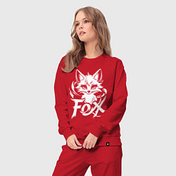 Костюм хлопковый женский Лисичка динамичная, цвет: красный — фото 2